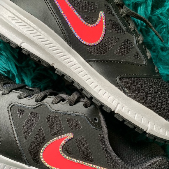 BLING 💎CUSTOM Nike Downshifter 6 Running Shoes - Picture 2 of 5